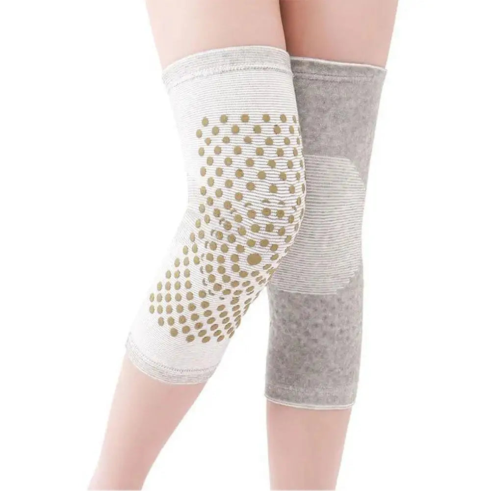 Self-Heating Mugwort Knee Brace | Warm Compression Sleeve Heated Knee Sleeve Peaceful Pleasures Health and Wellness XL grey