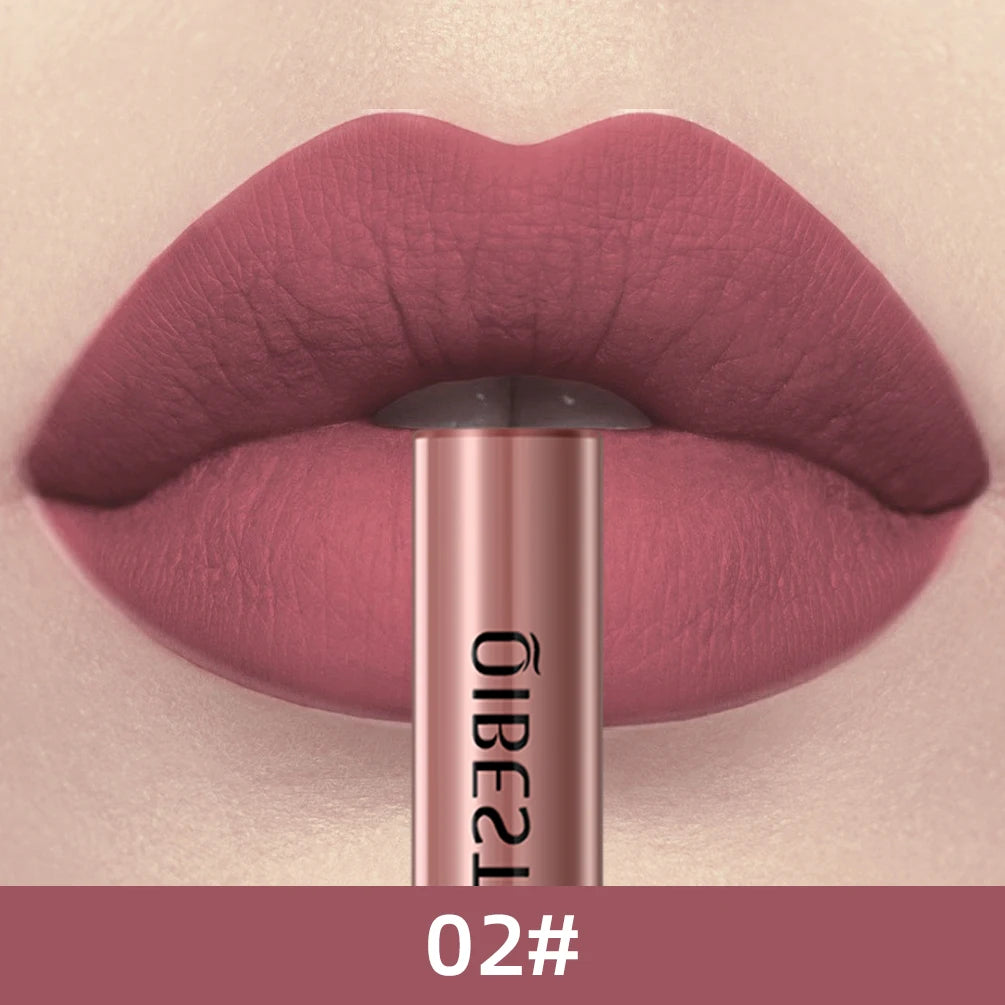 QIBEST 24 Colors Matte Liquid Lipstick Waterproof Lasting Velvet Nude Red Lip Gloss Tint Makeup Black Purple White Lipsticks Peaceful Pleasures Health and Wellness 02