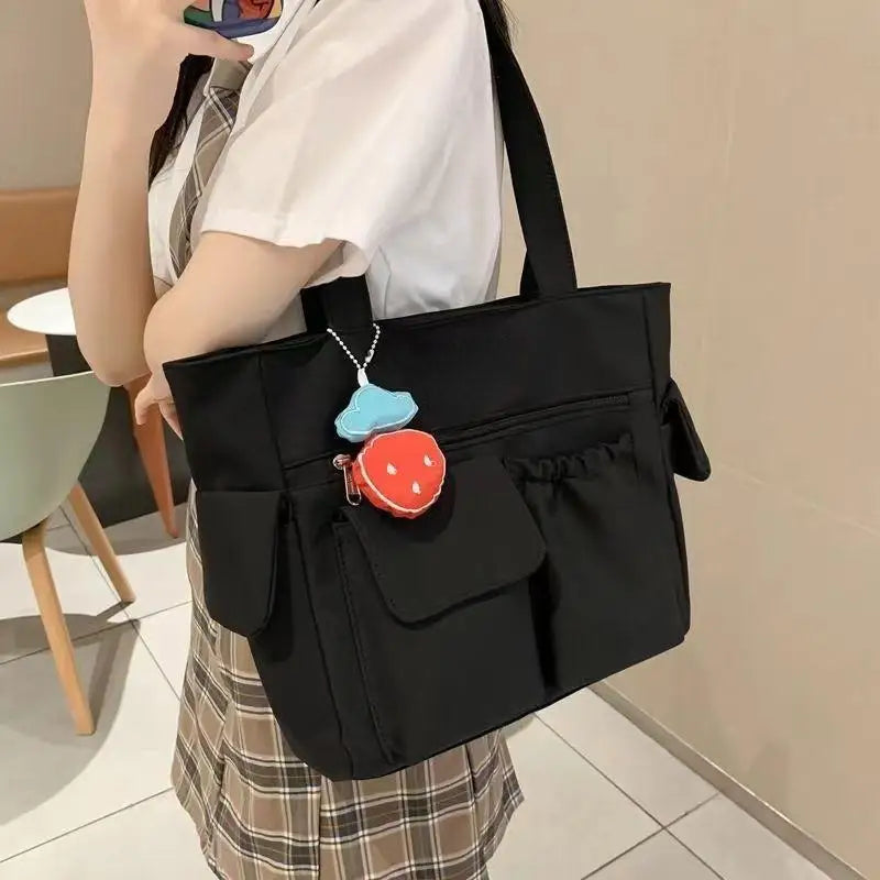 Large Capacity Oxford Tote Bag – Minimalist Shoulder Bag
