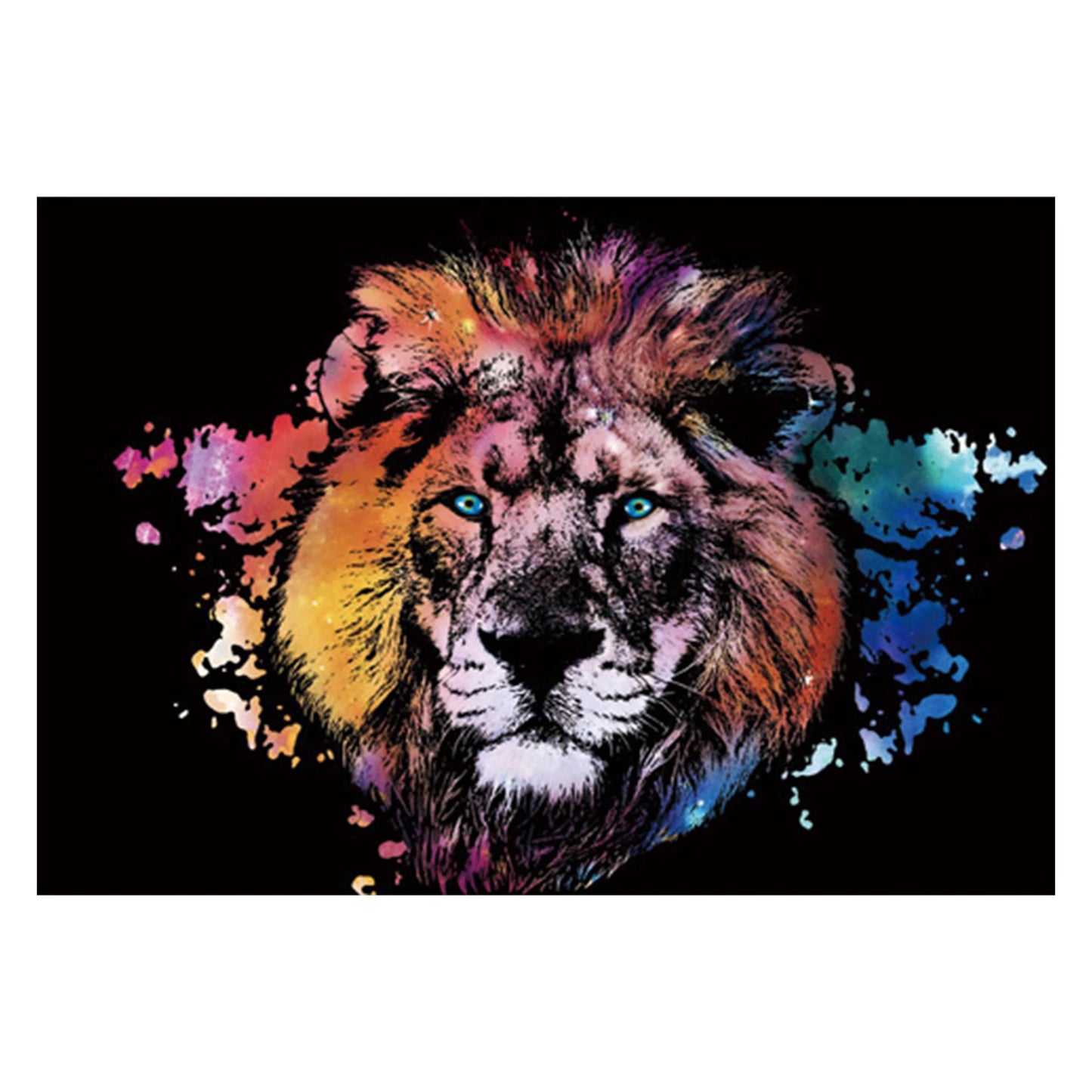 Animals Scratch Art for Teen & Adults with 3 Tools DIY Paint by Scratch 15.94x11.22 Inch Scratch Painting Kits DIY Art Craft Set Peaceful Pleasures Health and Wellness Lion