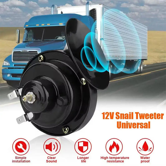 12V 510hz Air Electric Snail Horn Supplies Car boat Motorcycles Automotive Loudspeaker Car Signal Sound Speaker with Relay ﻿ Peaceful Pleasures Health and Wellness