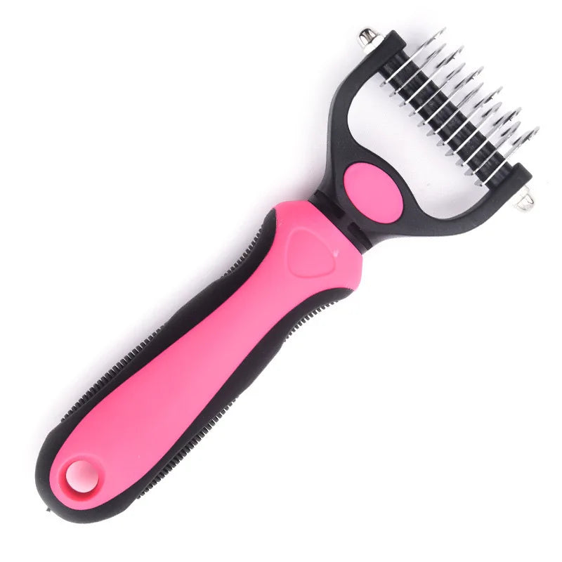 Double-Sided Dog & Cat Dematting Grooming Brush | Undercoat Comb