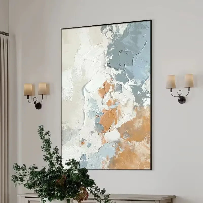 Modern Abstract Thick Oil Painting Handmade On Canvas 3d painting goud Wall Art Poster For Wall Decoration Living Room Entrance Peaceful Pleasures Health and Wellness