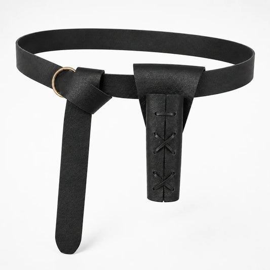 Medieval Leather Belt Sword Sheath Adjustable Waist LARP Cosplay Peaceful Pleasures Health and Wellness