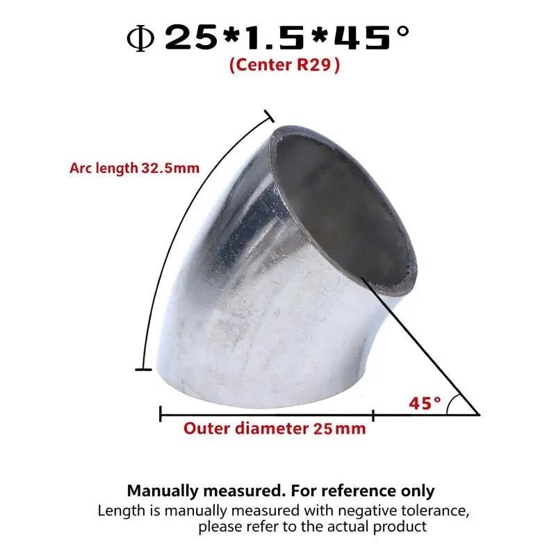 304 SS Sanitary 45° Butt Weld Elbow | Food Grade 16–80mm OD