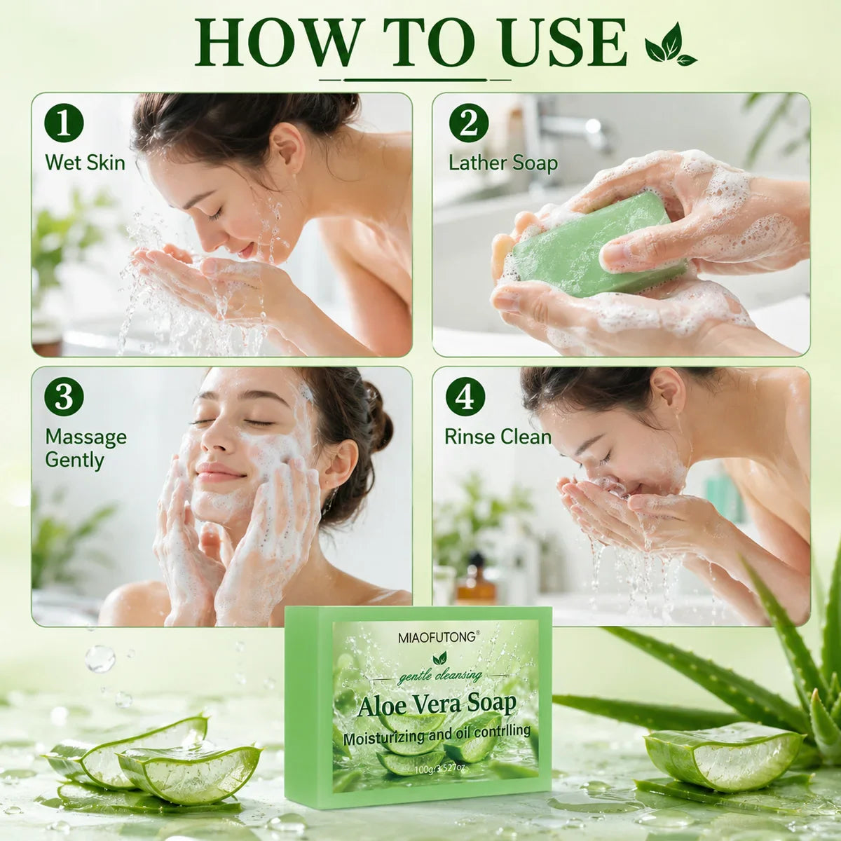 Aloe Vera & Glycerin Soap – Moisturizing Body Bar All Skin