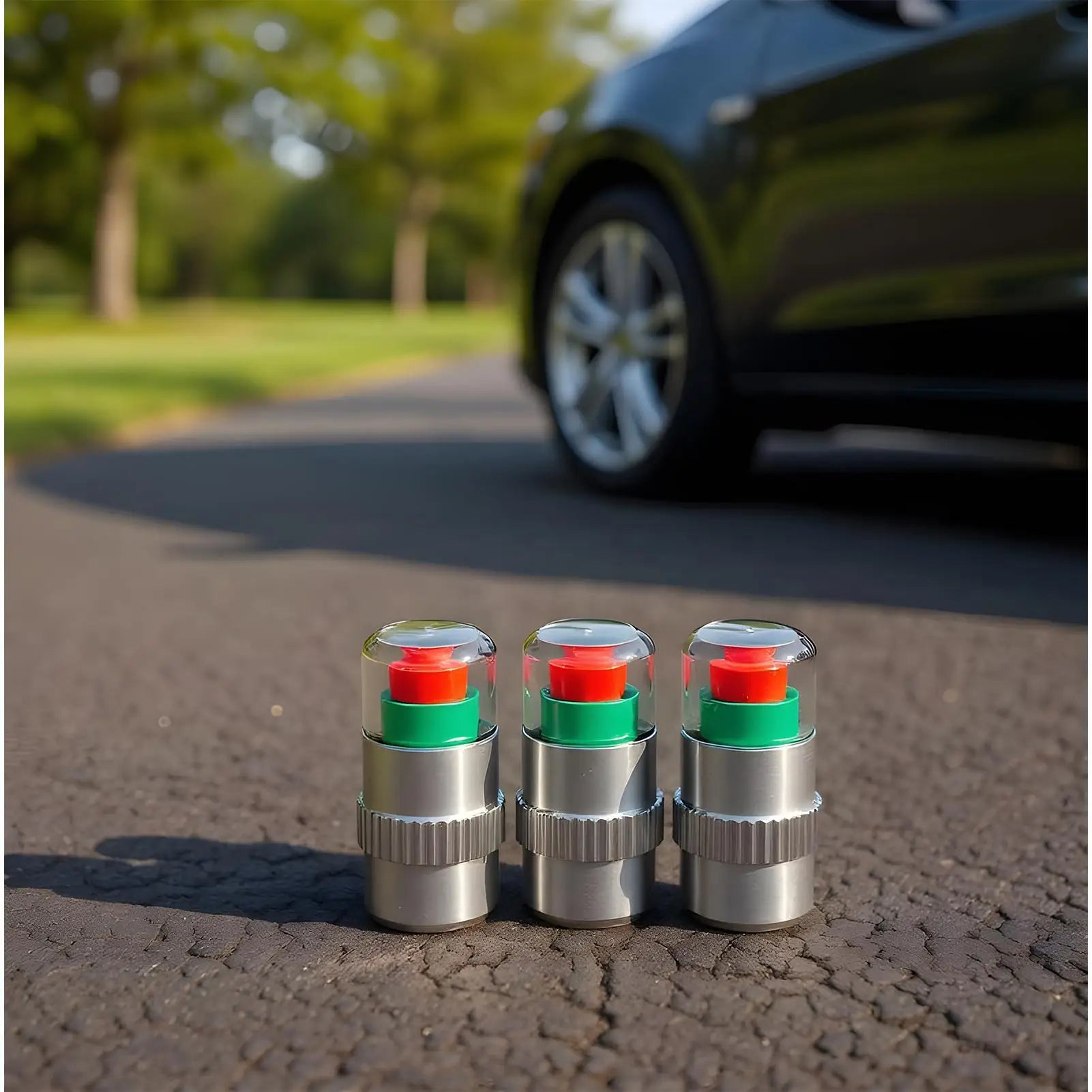 Auto Car Tire Pressure Cap Monitor Valve Stem Caps Sensor Indicator Tire Pressure Allert Tire Pressure Valve 3 Color Eye Alert Peaceful Pleasures Health and Wellness