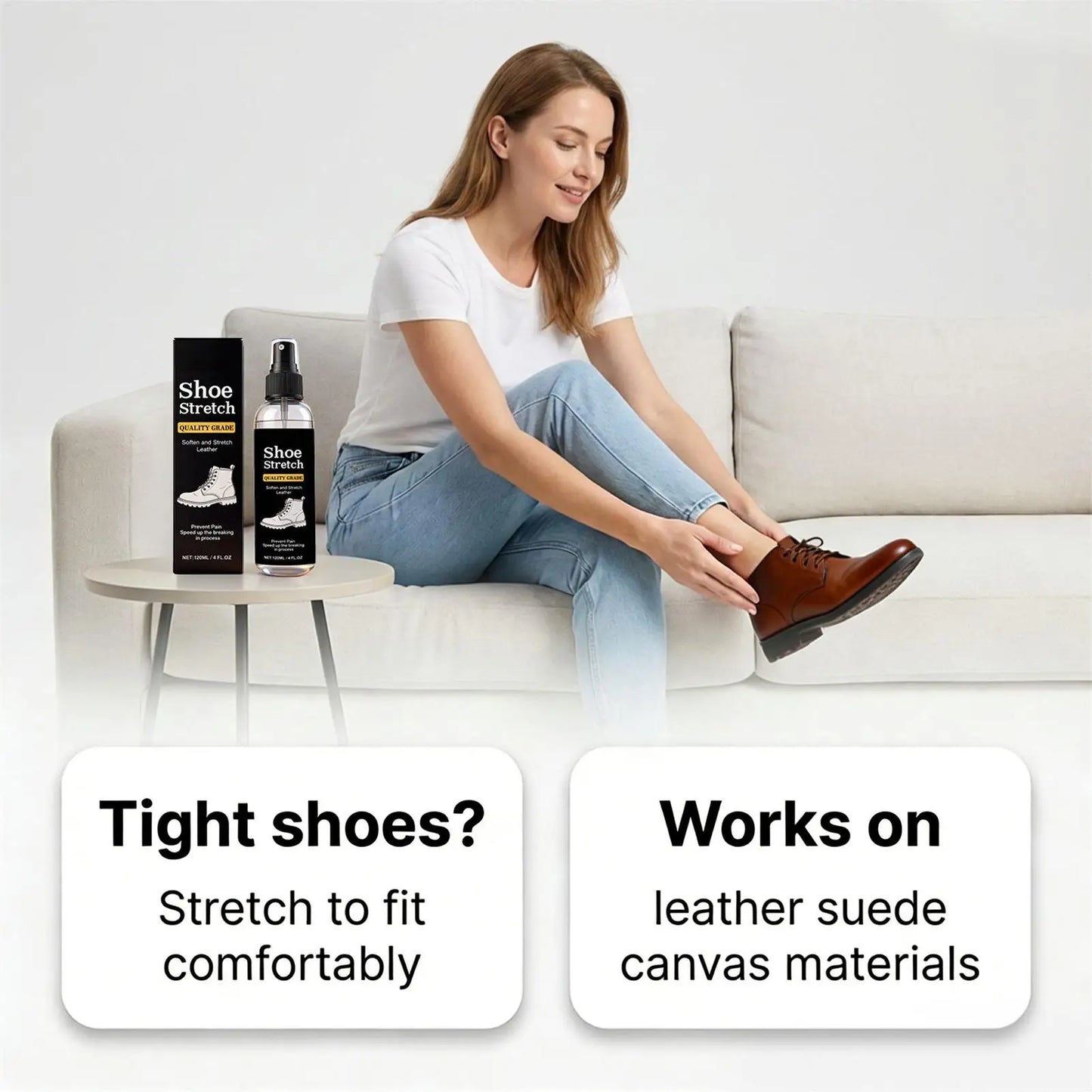 Shoe Stretcher Spray 120ml | Leather, Suede & Canvas Softener