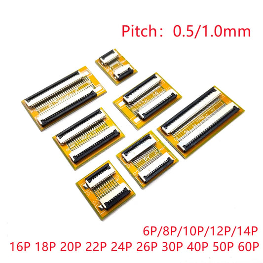 2PCS FFC FPC 0.5mm 1.0mm Flexible Flat Cable Lengthen Extension Board Adapter Board 4P 5P 6P 8P 10P 12P 16P 20P 24P 30P 40P 50P Peaceful Pleasures Health and Wellness 10P 0.5mm Pitch