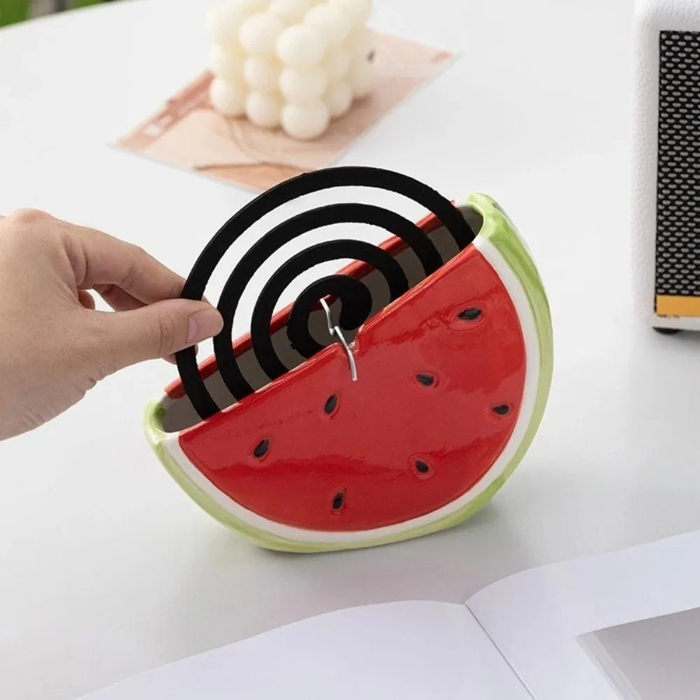 Watermelon Ceramic Mosquito Coil Holder & Incense Burner