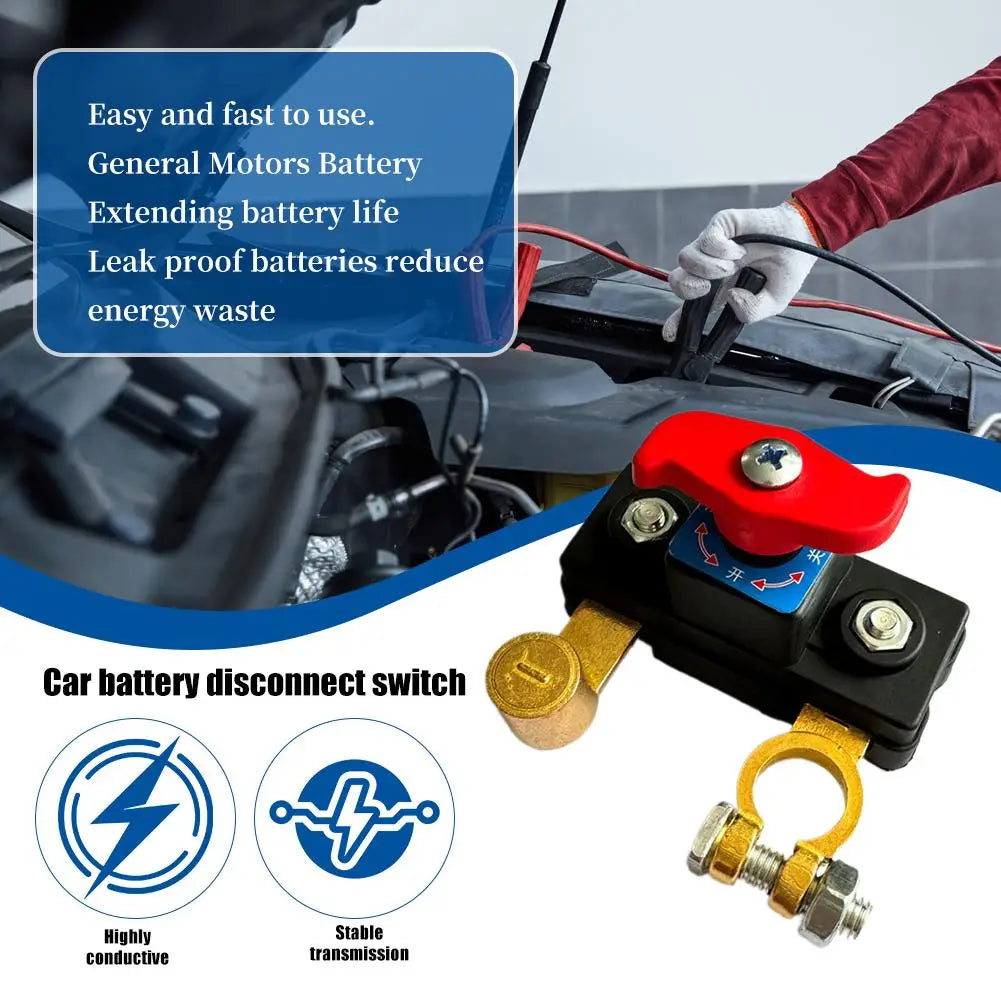 Heavy Duty Car Battery Disconnect Switch | 12V/24V Circuit Breaker