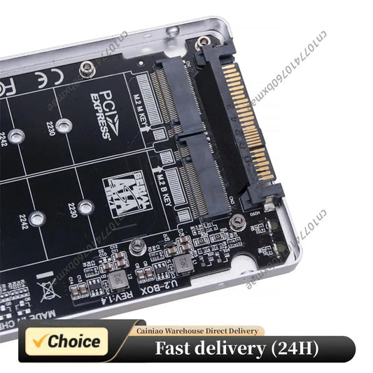 M.2 SSD To U.2 Adapter Card M.2 NVMe SATA-Bus NGFF SSD To PCI-e U.2 Adapter 32Gbps Hard Disk Adapter Card PC-E3.0X4 with Case Peaceful Pleasures Health and Wellness