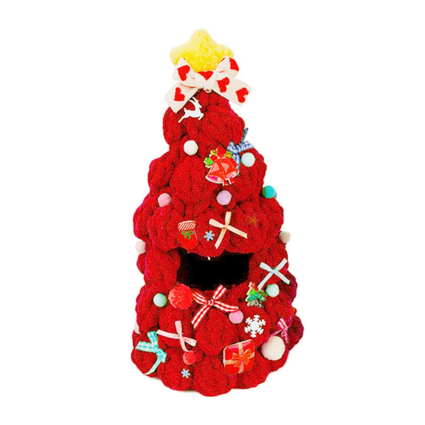 Handmade Crochet Christmas Tree Doll Outfit | 17cm Plush Doll