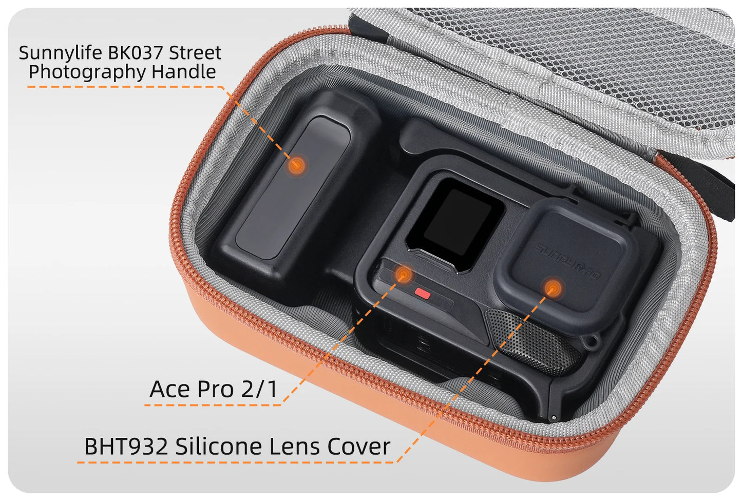 Stylish design High-Quality Matte Leather For Insta360 Ace Pro 2/1 Street Photography Storage Bag And Handbag Accessories Peaceful Pleasures Health and Wellness