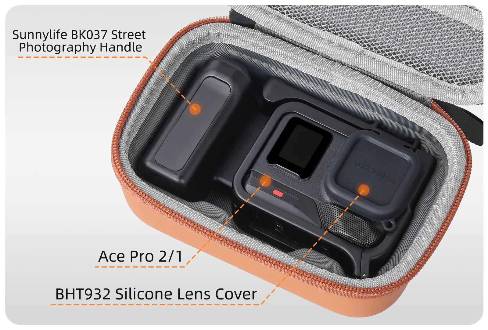 Stylish design High-Quality Matte Leather For Insta360 Ace Pro 2/1 Street Photography Storage Bag And Handbag Accessories Peaceful Pleasures Health and Wellness
