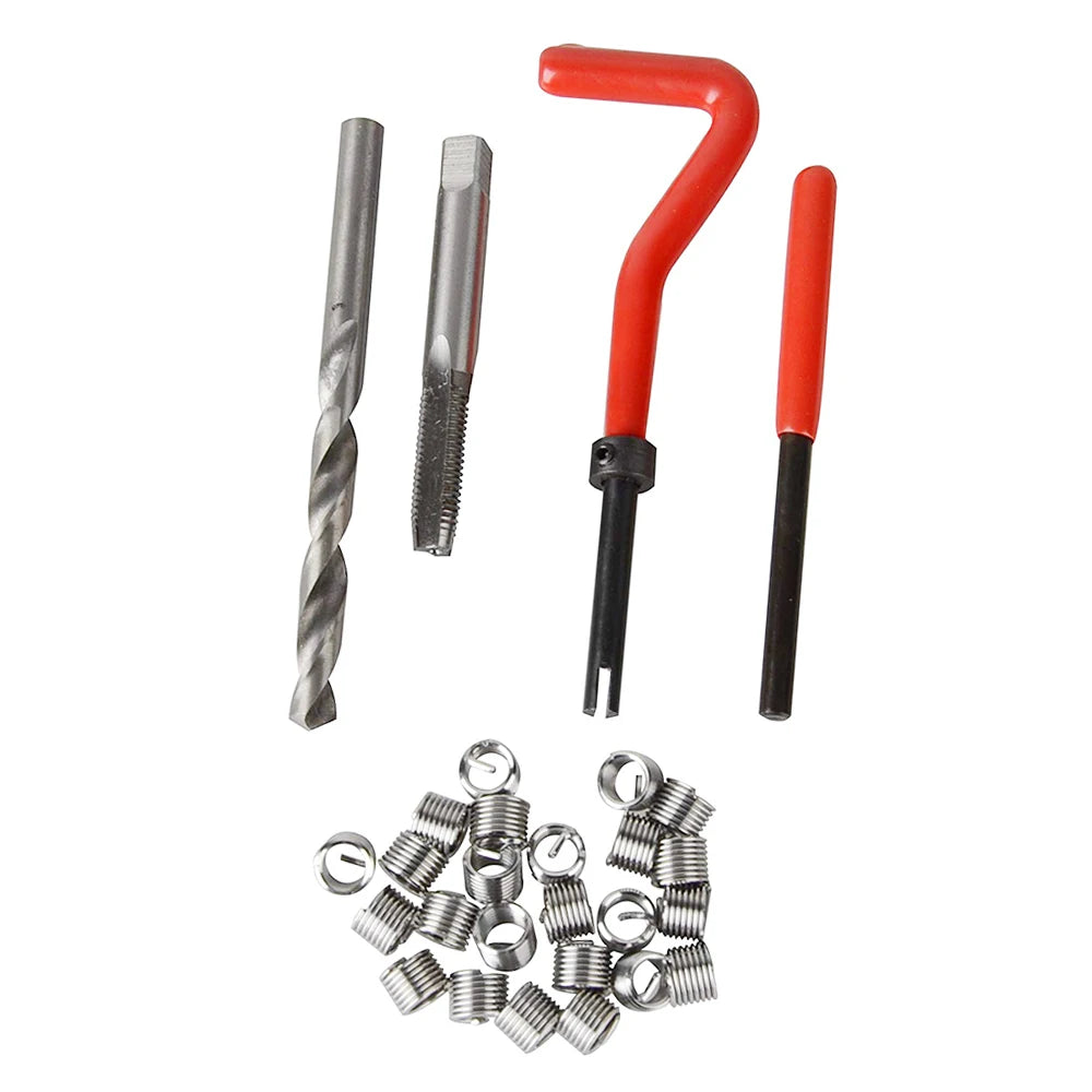 30-Pc Metric Thread Repair Insert Kit M3–M11 Steel Coil Tool