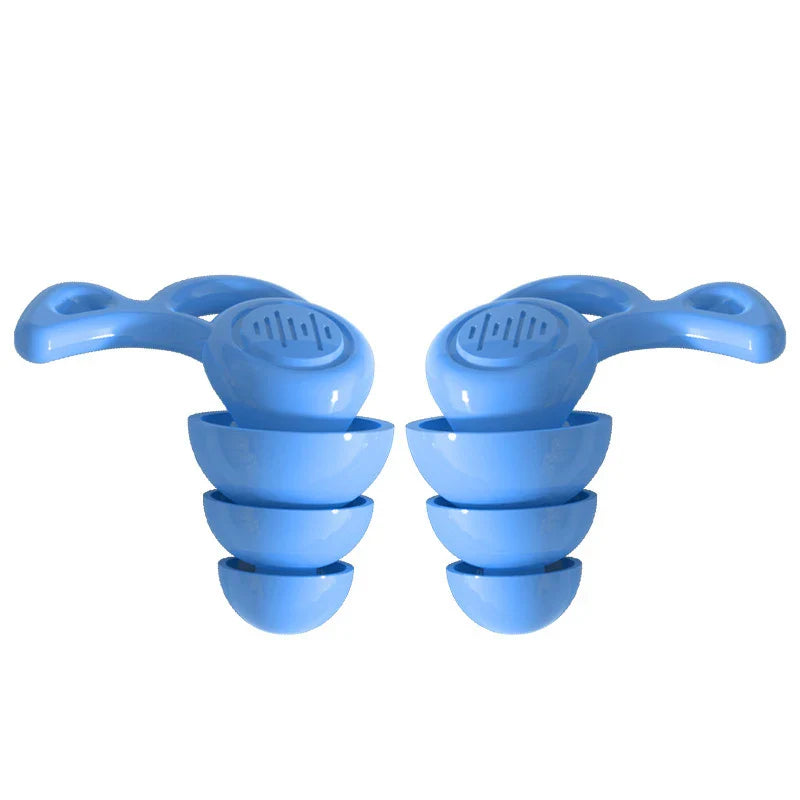 3-Layer Silicone Earplugs – Reusable Noise Blocking for Sleep