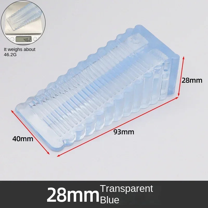 Reusable Door Stops Rubber Door Stoppers Safety Bumpers Home Improvement Offices Storms Rear Retainers Stopper Front Stoppper Peaceful Pleasures Health and Wellness L-transparent