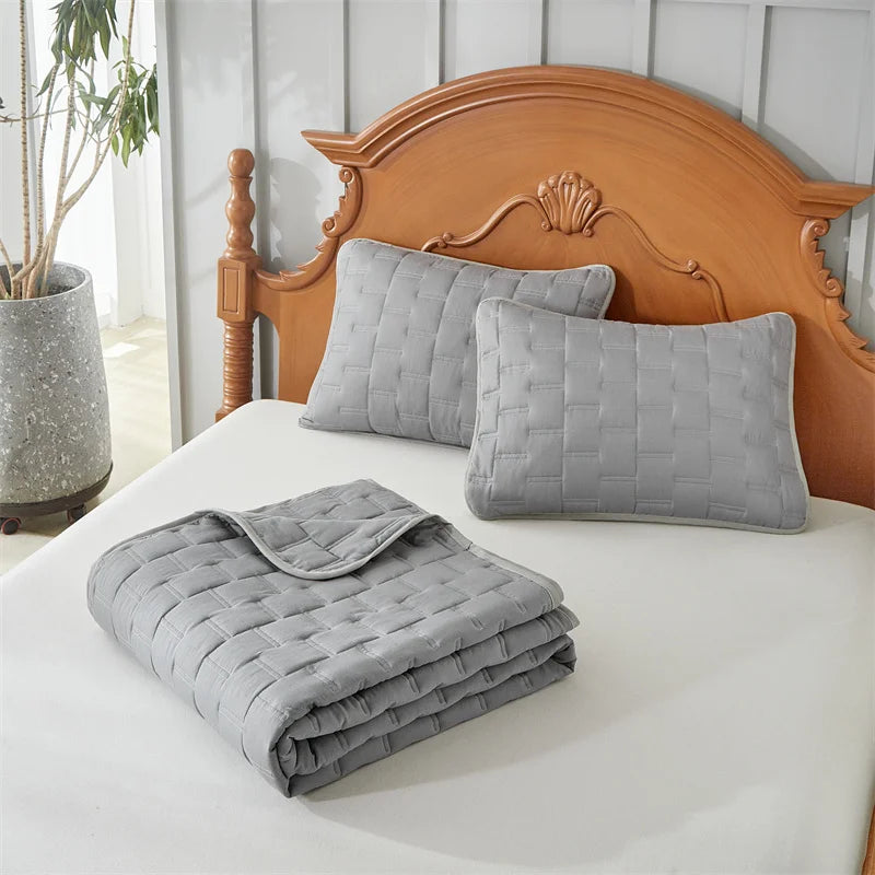 Quilt Bedding Sets, Lightweight Soft Bedspread Coverlet with Pillow Cases, Quilted Blanket Thin Comforter Bed Cover, All Season Peaceful Pleasures Health and Wellness