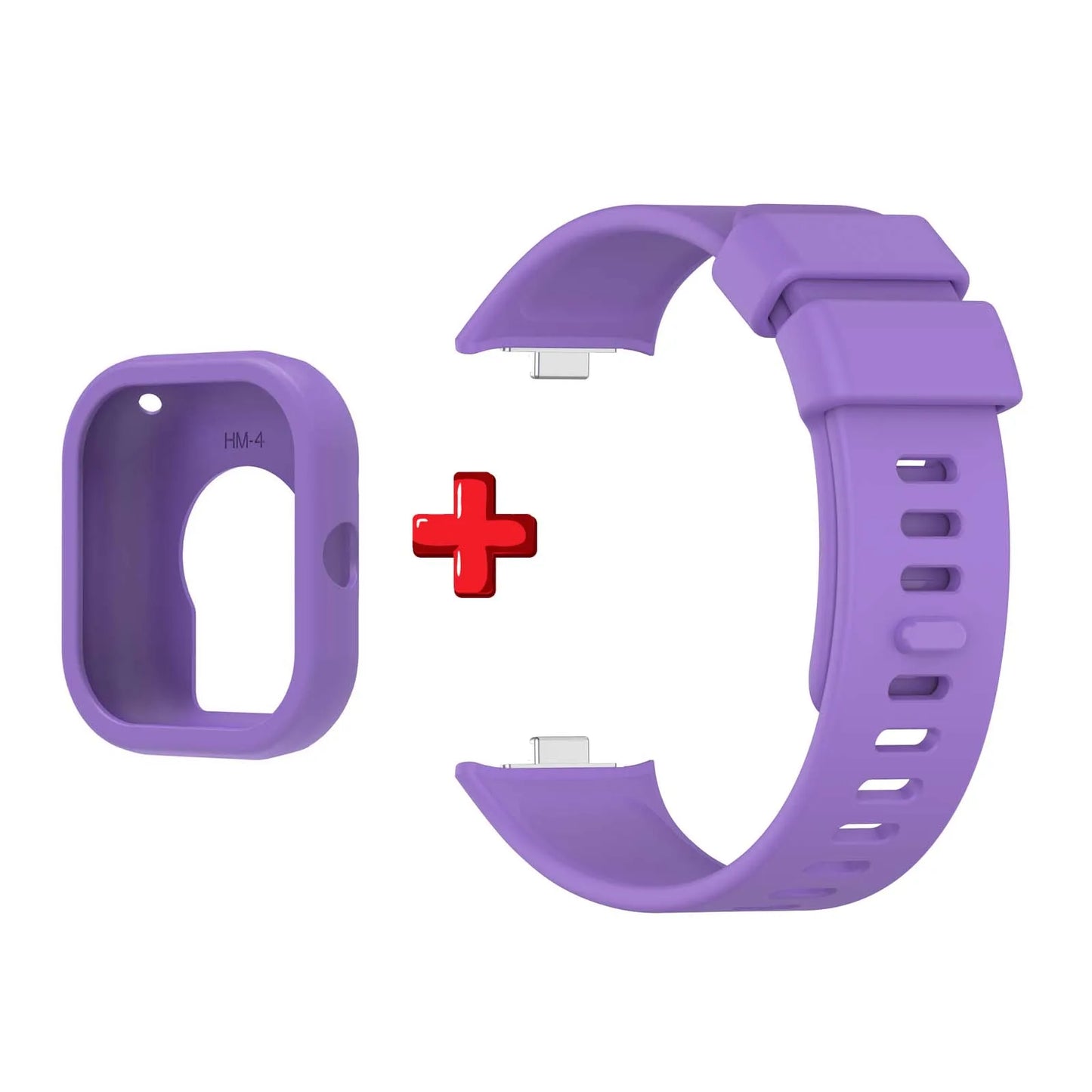 Silicone Watch Band & Case for Xiaomi Redmi Watch 4 Peaceful Pleasures Health and Wellness Purple