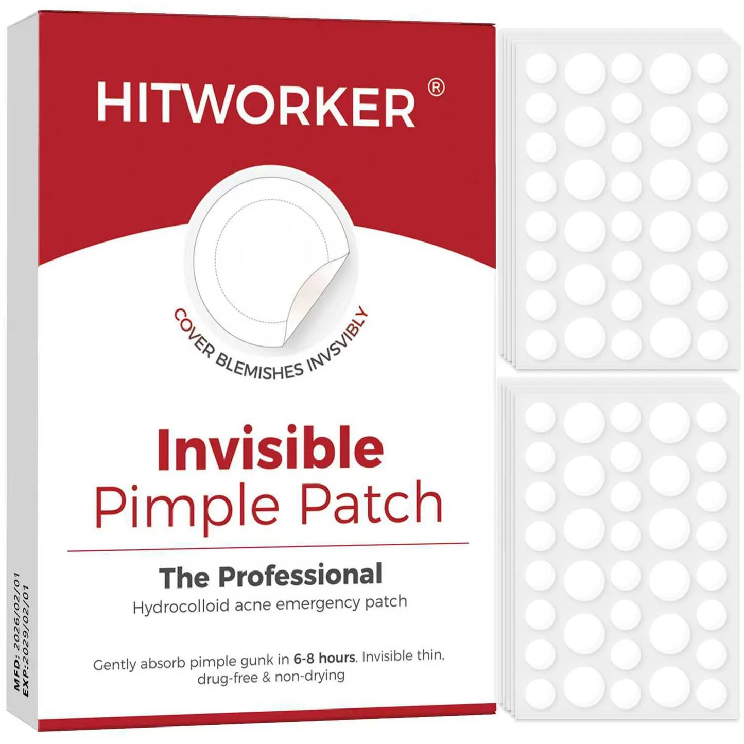 Hydrocolloid Acne Patches – Alcohol-Free Blemish Stickers 36/360pc