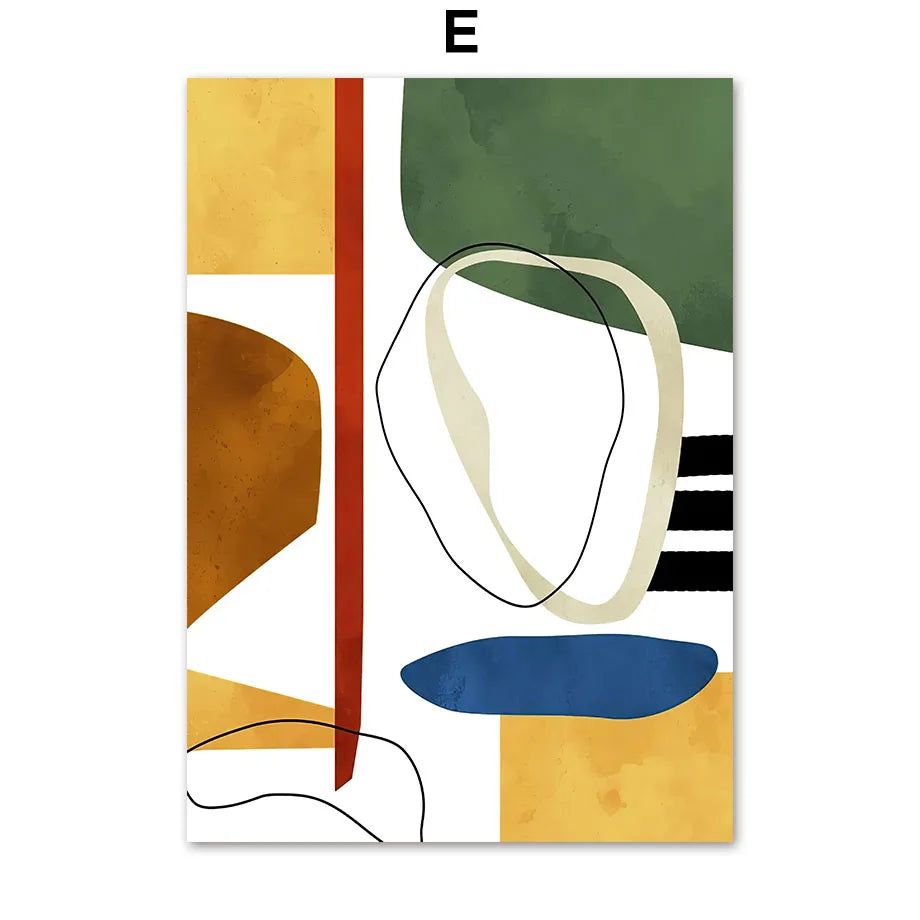 Boho Tropical Canvas Wall Art | Abstract Woman & Palm Leaf Print