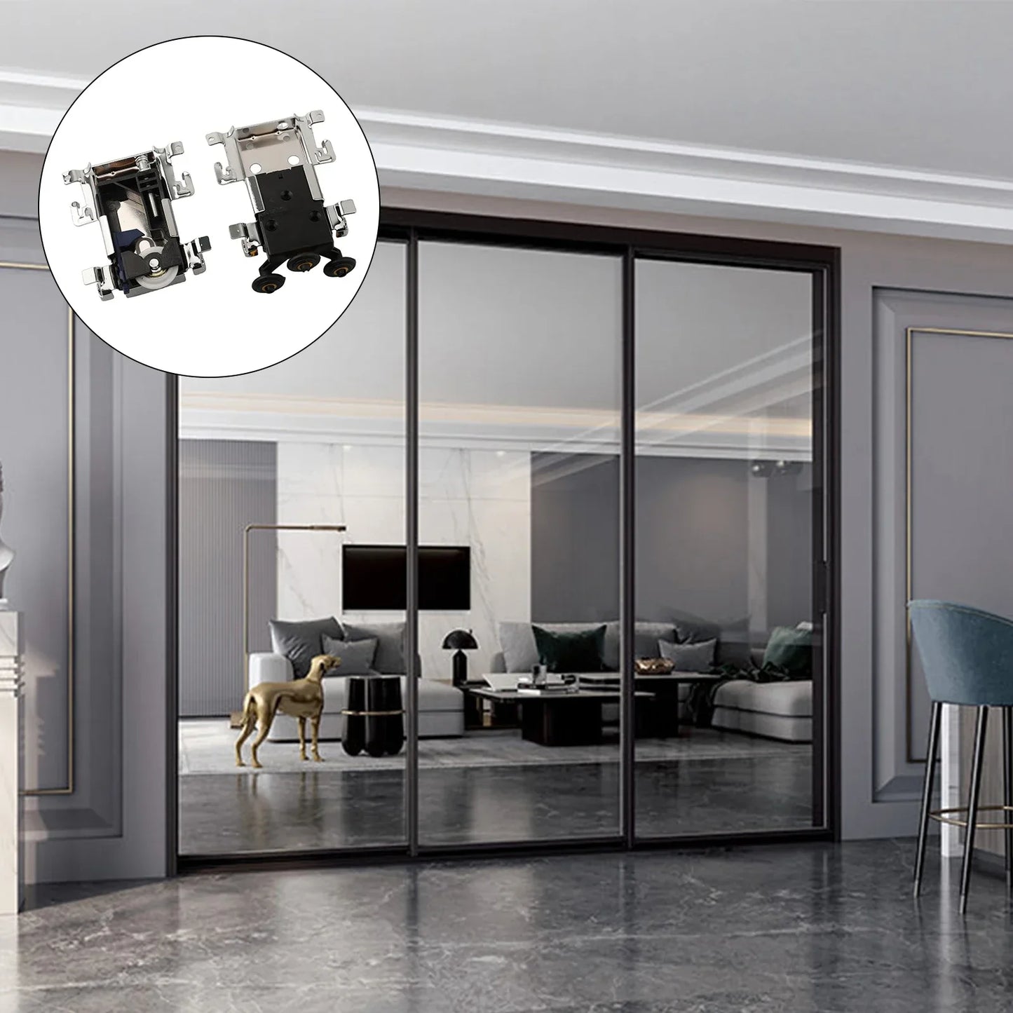 Sliding Door Roller Pulley | Side-Mounted Wardrobe Cabinet Wheel