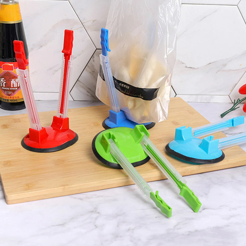 Adjustables Non Slip Food Storage Bag Holder Fresh-Keeping Freezer Bag Support Reusable Fresh-Keeping Baggy Rack Kitchen Supply Peaceful Pleasures Health and Wellness