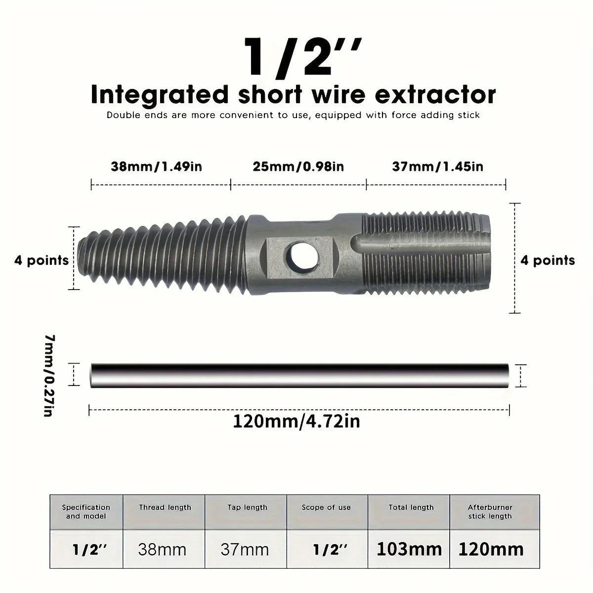 SLADE Double Head Screw Extractor & Thread Repair Kit