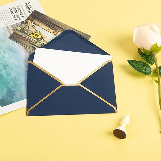 Bview Art Gold Foil Geometric Envelopes-holographic Pearlescent Paper Peaceful Pleasures Health and Wellness