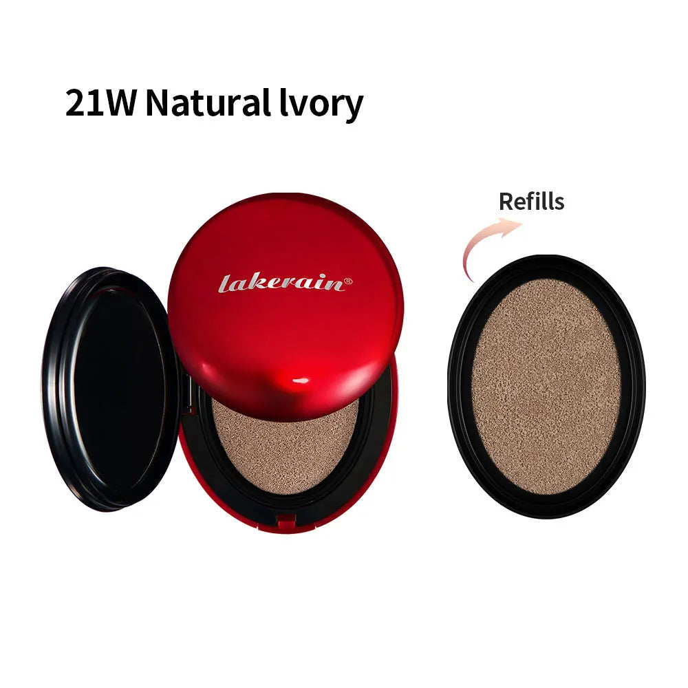 Sunscreen Cushion Foundation Fit Cushion Foundation Full Coverage Waterproof Long-lasting Concealer Long-lasting Korean Makeup Peaceful Pleasures Health and Wellness 21W and Refills