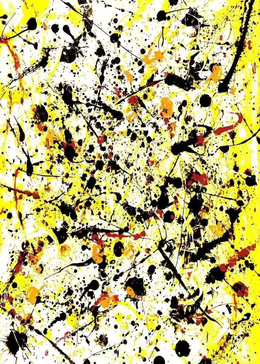 Jackson Pollock Abstract Oil Paintings on Canvas Famous Art Prints for Living Room Wall Decor Modern Art Posters Peaceful Pleasures Health and Wellness P1 20x30cm