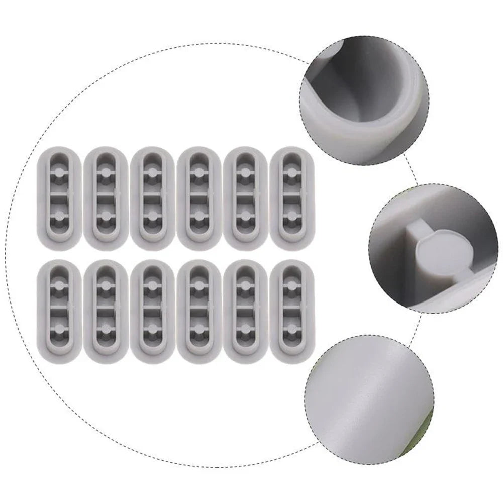 12-Pack Toilet Seat Bumper Replacement Pads – ABS+TPE Buffers
