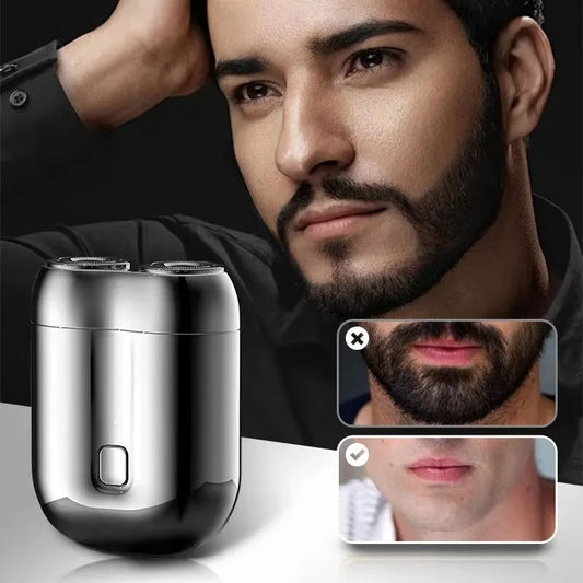 2025 New Upgraded Mini Double Head Electric Shave Magnetic Suction Men's USB Rechargeable Portable Waterproof Shaver Peaceful Pleasures Health and Wellness