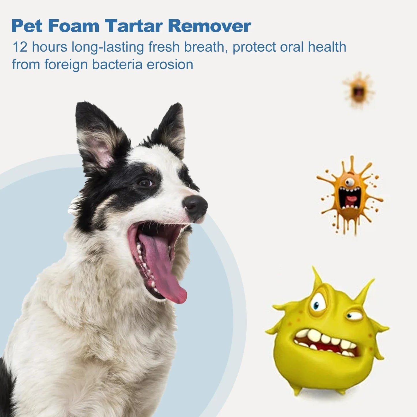 Pet Oral Foam Spray – No-Brush Tartar Remover for Dogs & Cats