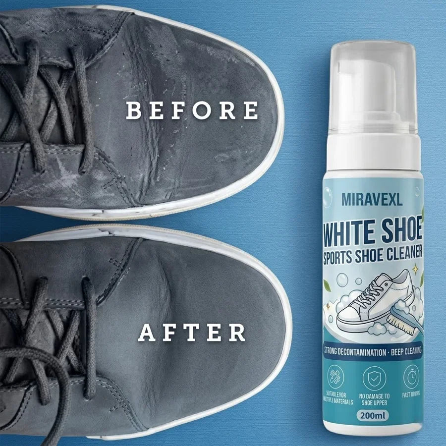 MIRAVEXL Shoe Cleaner Foam – Sneaker, Suede & Leather