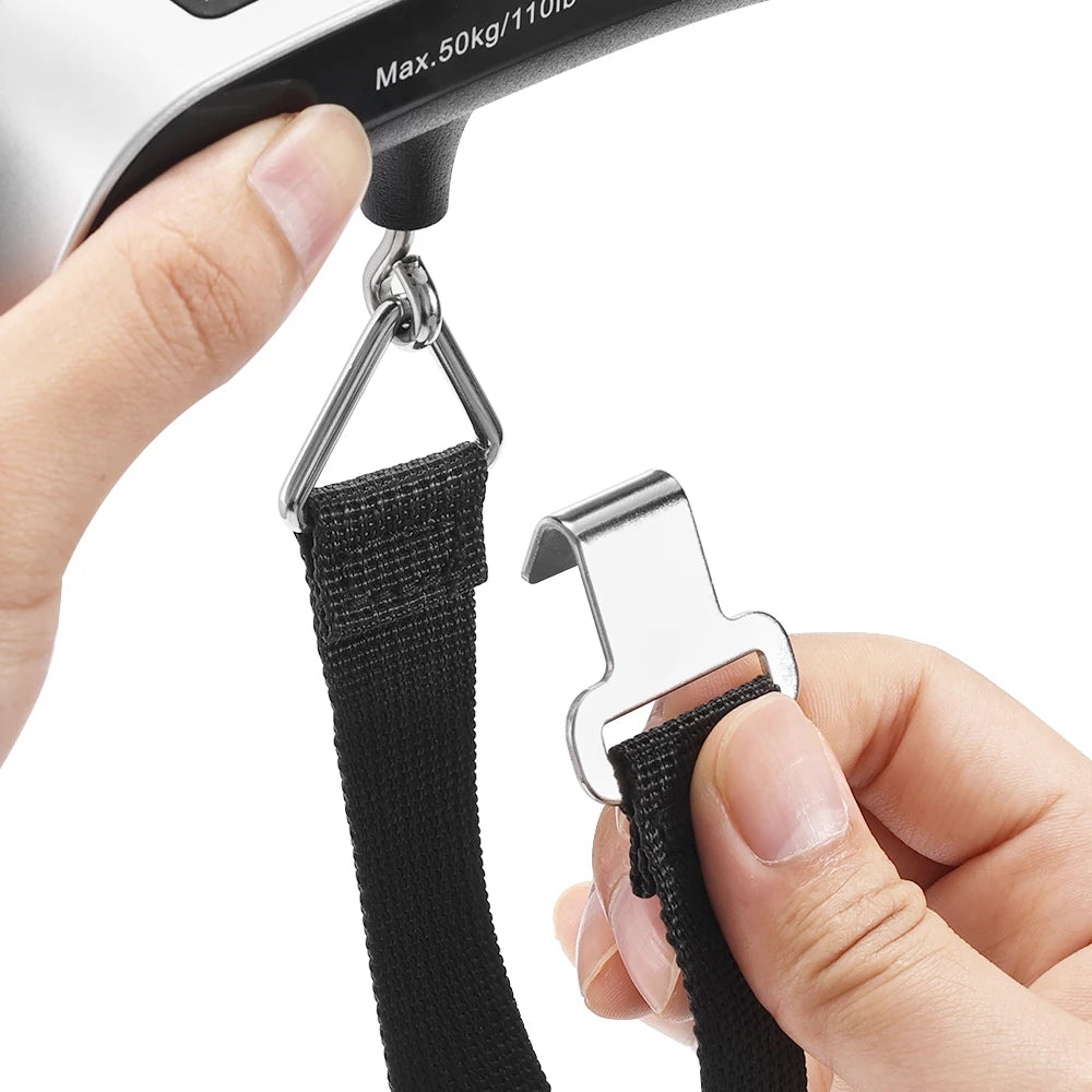 Portable Digital Luggage Scale 110lb/50kg LCD Hanging Travel Scale