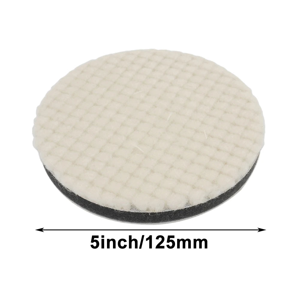 5- Wool Polishing Pads Waxing Buffing Pad Cars Sealing Cleaning