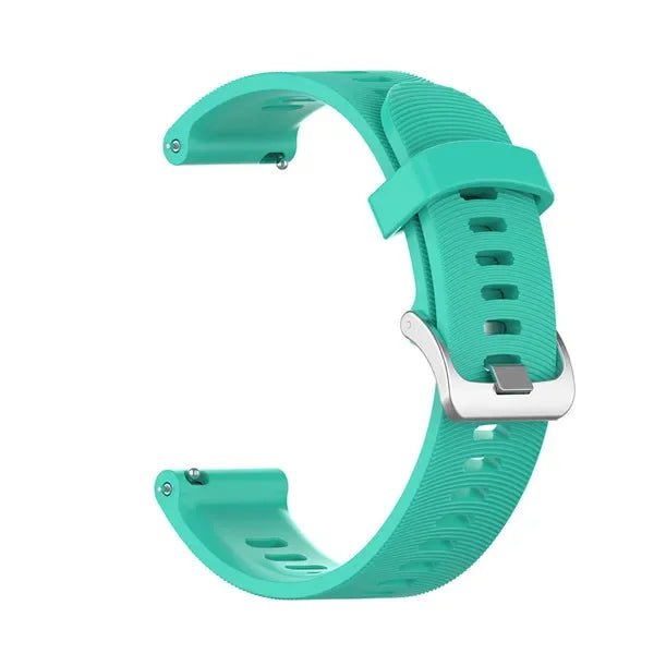 Silicone Protective Case Cover +Strap For Garmin Forerunner 245M/245 Smartwatch Strap Protector Shell Frame Protective Cases Peaceful Pleasures Health and Wellness Mint green Strap Forerunner 245 245M