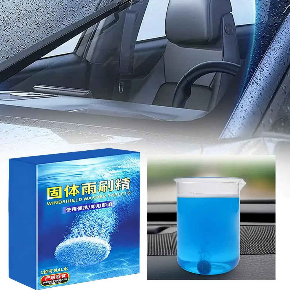 Car Windshield Glass Concentrated Washer Tablets Car Effervescent Washer Fluid Wiper Glass Solid Cleaning Tablets for Car Window Peaceful Pleasures Health and Wellness
