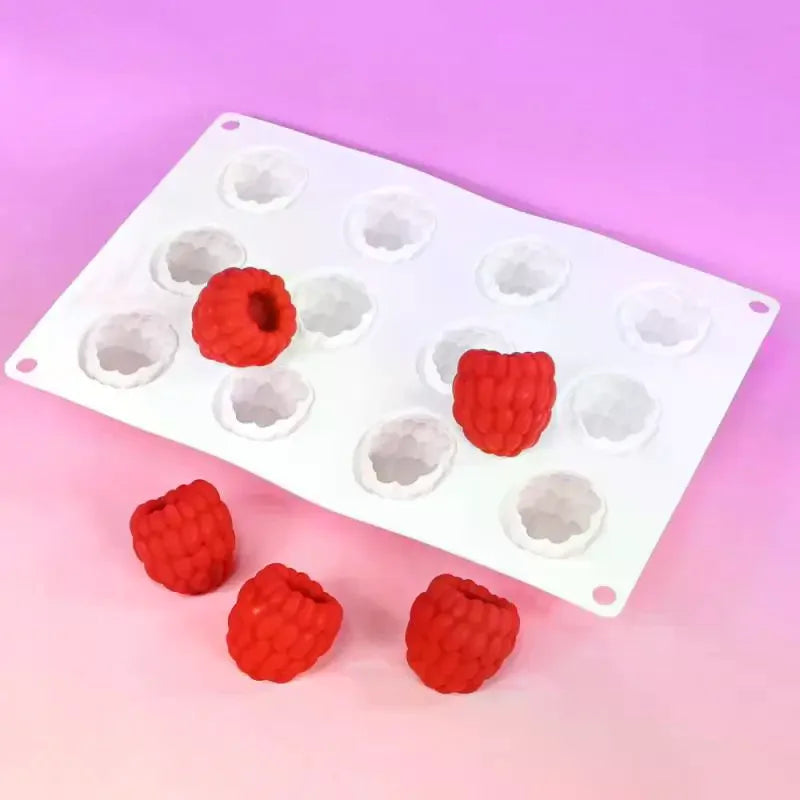 6-Cavity Silicone Raspberry Mold – Non-Stick Baking & Jelly Mold Silicone Baking Mold Peaceful Pleasures Health and Wellness