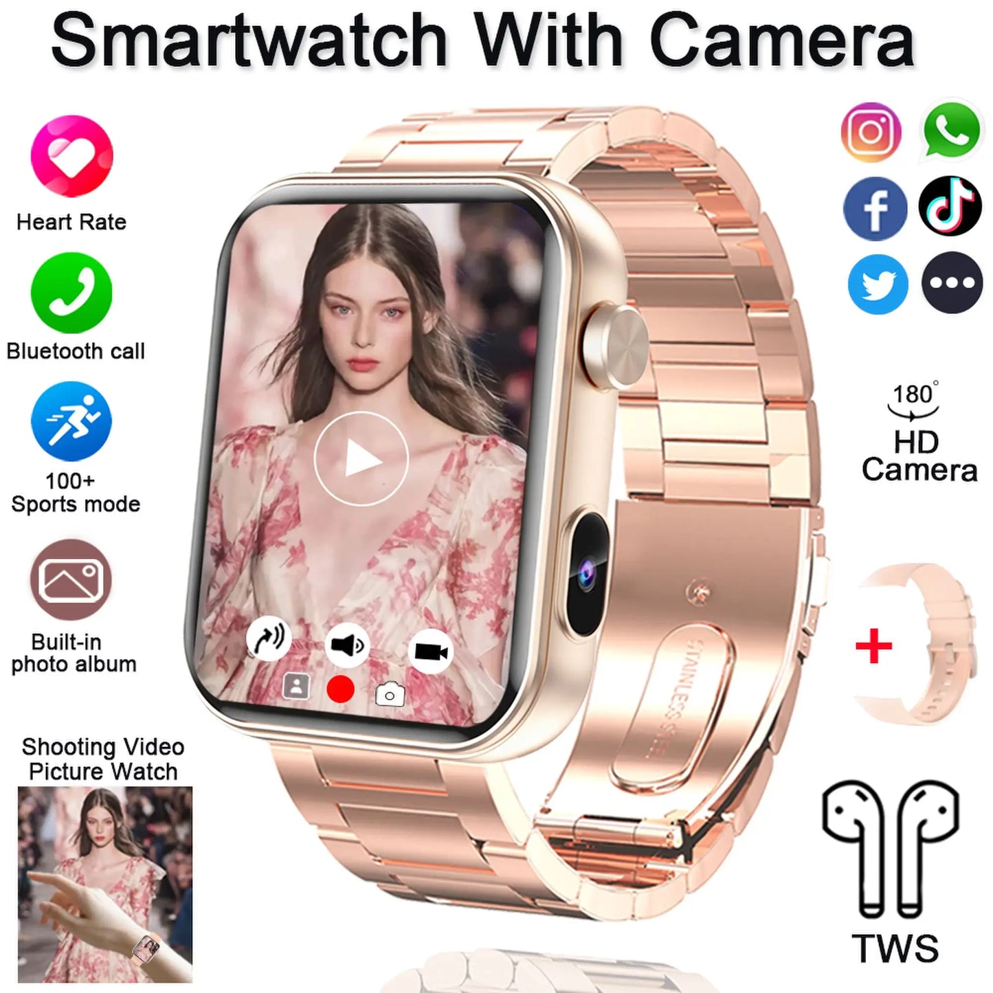 Jooeniok P51 Smartwatch – Camera, BT Calling & Fitness Tracker