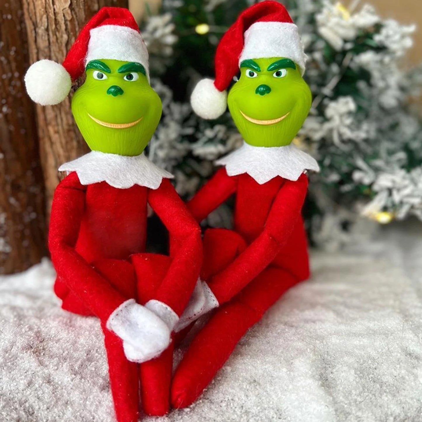 Elf Christmas Tree Decoration Doll Green Fur Monster Doll Elf Decorations Xmas Room Tree Decor Party Supplie Room Tree Decor Peaceful Pleasures Health and Wellness