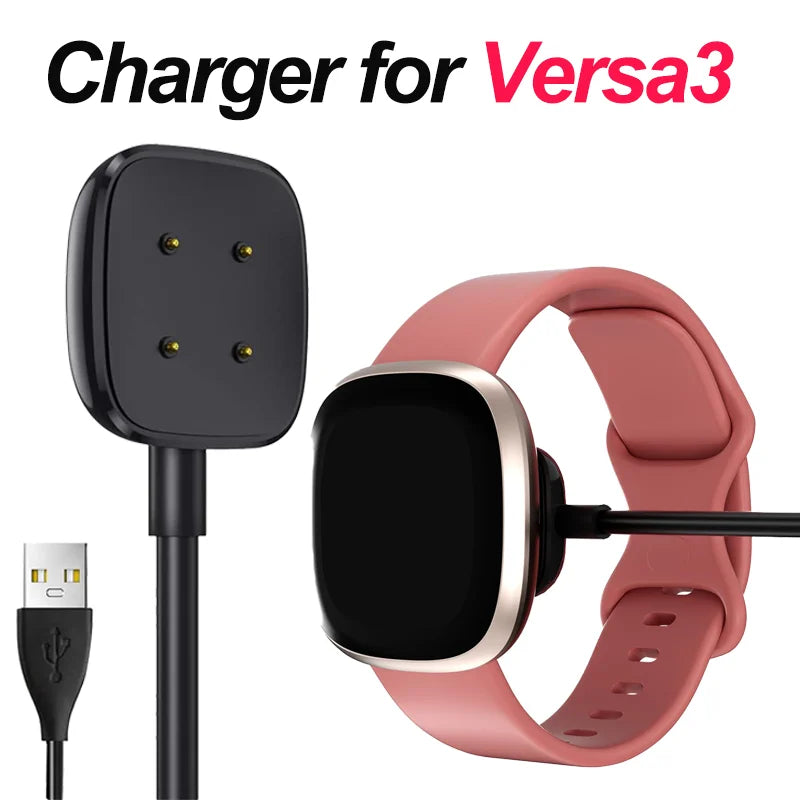 Magnetic USB Charger for Fitbit Versa 4, Versa 3 & Sense Peaceful Pleasures Health and Wellness