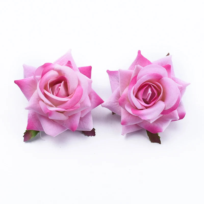50/100 Pcs Silk Artificial Rose Heads – Wedding & Home Décor