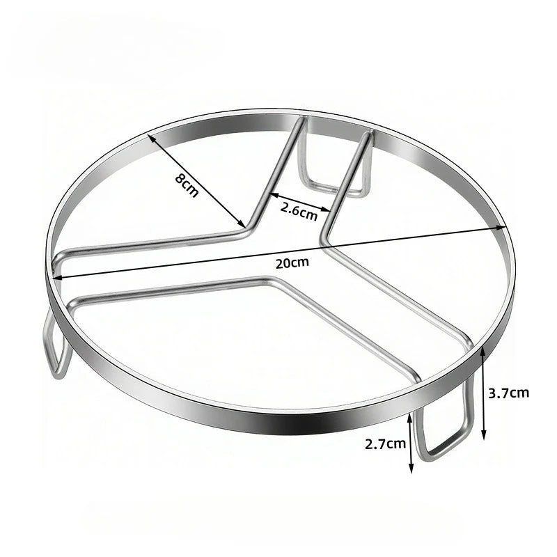Stainless Steel Stackable Steamer Rack | Round Pot Pan Rack