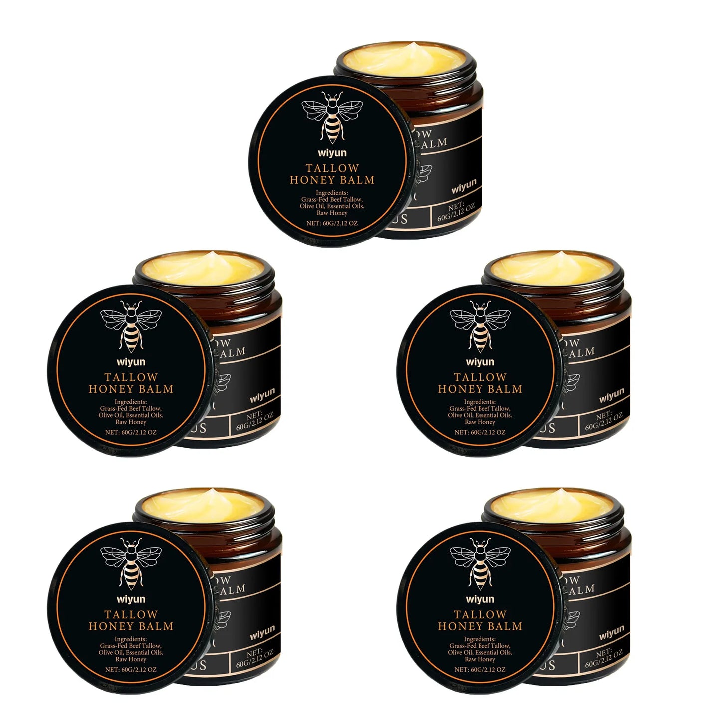 Beef Tallow Honey Cream Fade Dark Spots Remove Melanin Brightening Firming Non-Greasy Lasting Moisturizing Soothing Body Lotion Peaceful Pleasures Health and Wellness 300g Boxed