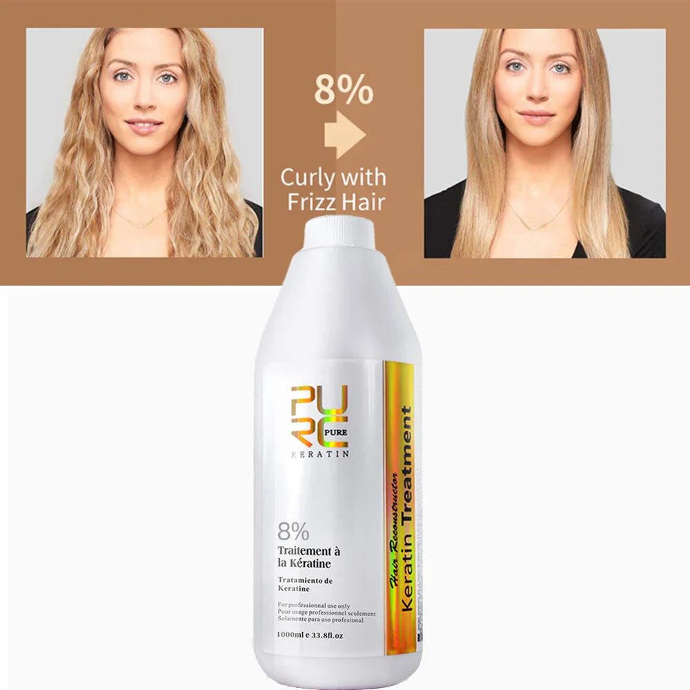 PURC 1000ml Brazilian Keratin Hair Treatment | 0%–12% Formalin