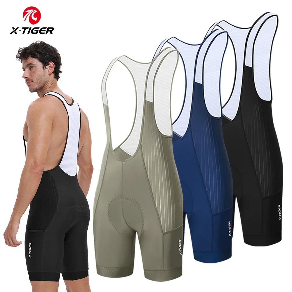 X-TIGER Men's Pro Cycling Bib Shorts – MTB & Road Long Rides