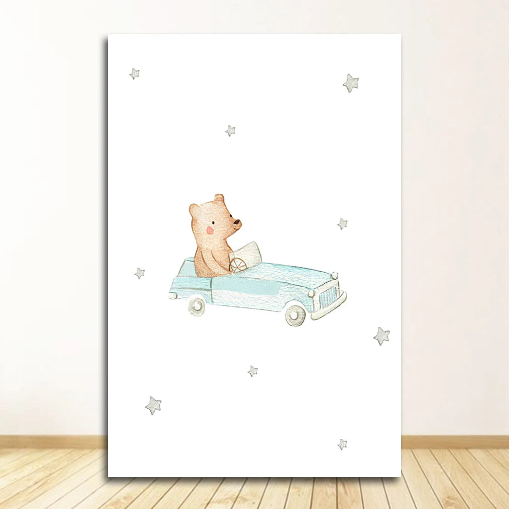 nursery print art decor paintings canvas livingroom Wall pictures for girls baby boy decoration bedroom poster animal Elephant Peaceful Pleasures Health and Wellness 0838XX19 50x70cm Unframed